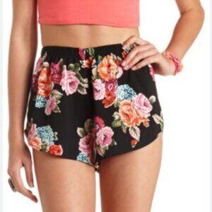 Charlotte Russe black floral shorts (NWT) size L